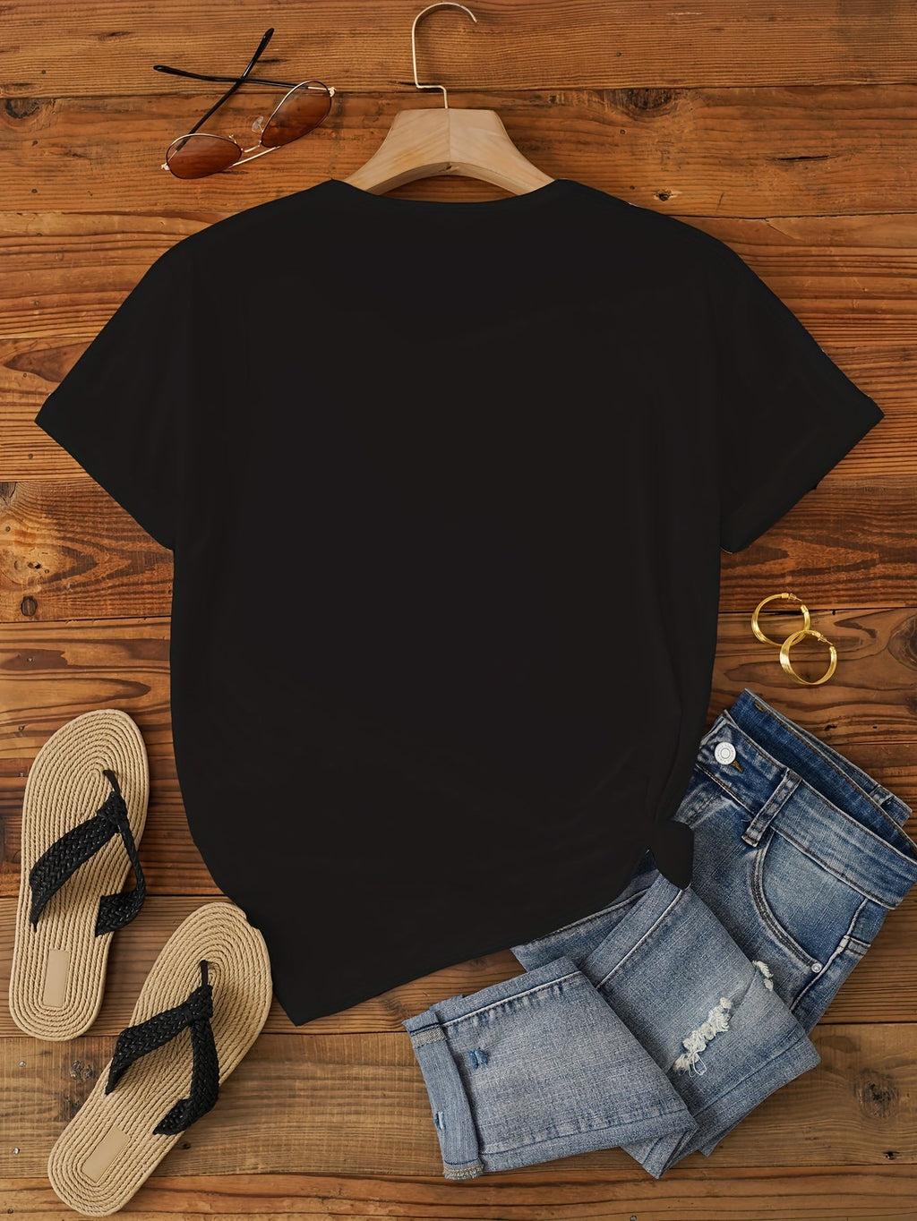 Hedgehog Print Crew Neck T-Shirt, Casual Short Sleeve T-Shirt For Spring & Summer, Women's Clothing