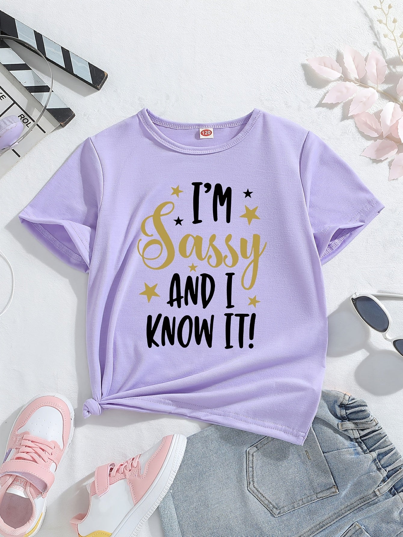 Summer New Cute Cartoon English Letter Print Casual Short Sleeve T-Shirt for Girls
