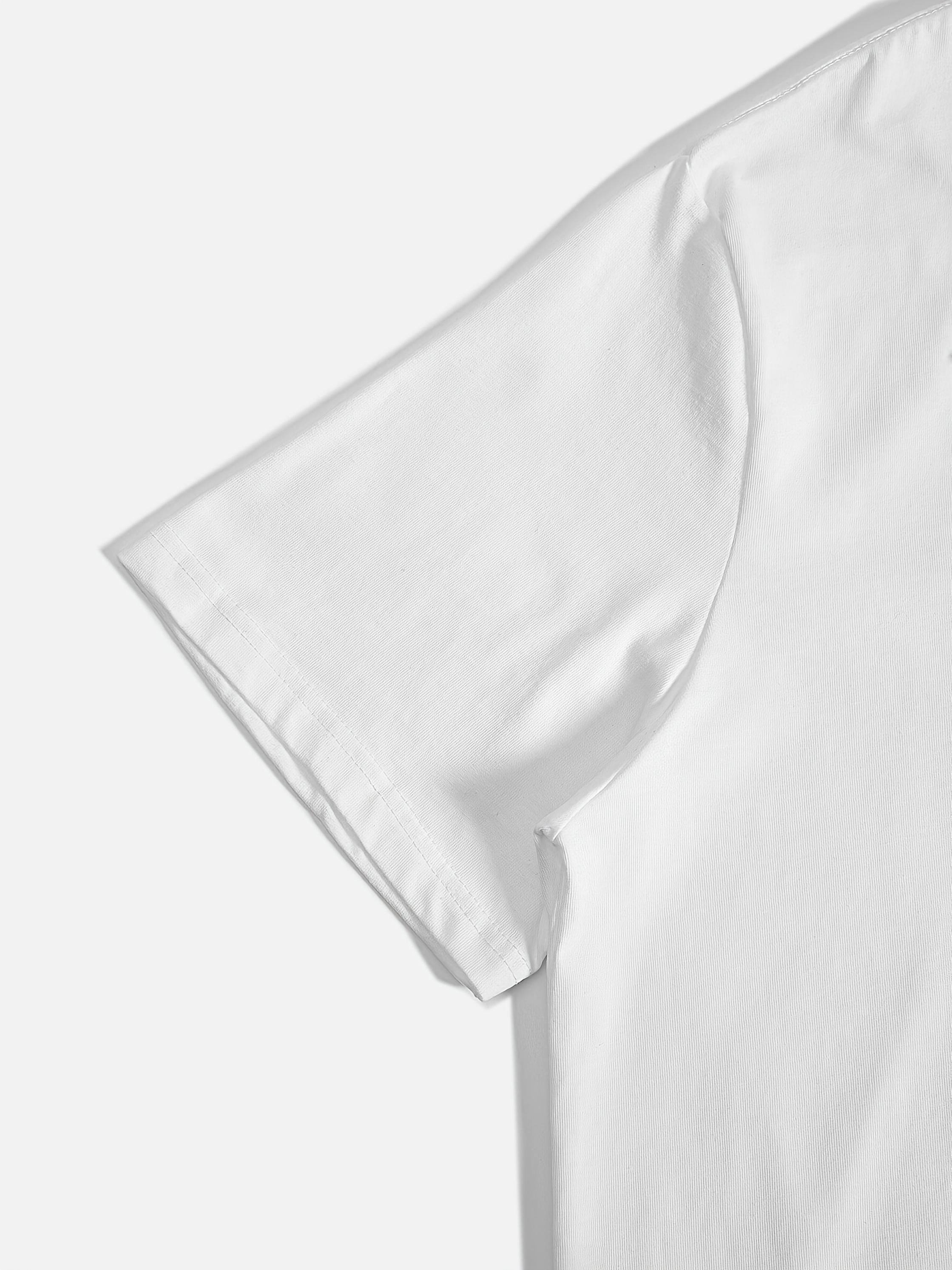 Pure - Cotton White T - shirt for Men: Simple and Bold Smiling Face Design