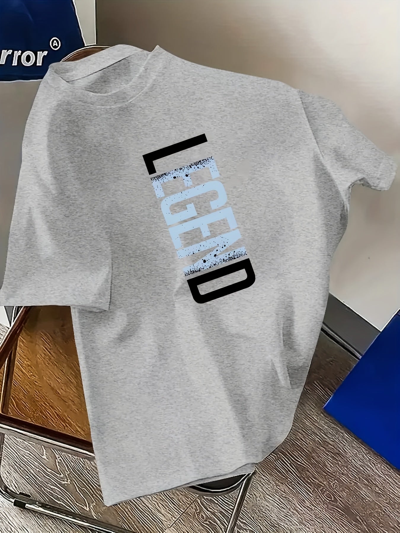 Casual Summer Short-Sleeve T-Shirt for Boys Featuring Uppercase Letters, Suitable for Outdoor Sports in Spring And Summer, Available in Sizes for Ages 5 to 6, 6 to 7, 8 to 10, 12 to 14, And 14 to 16 (Other Additions Are Not for )., for Teenager