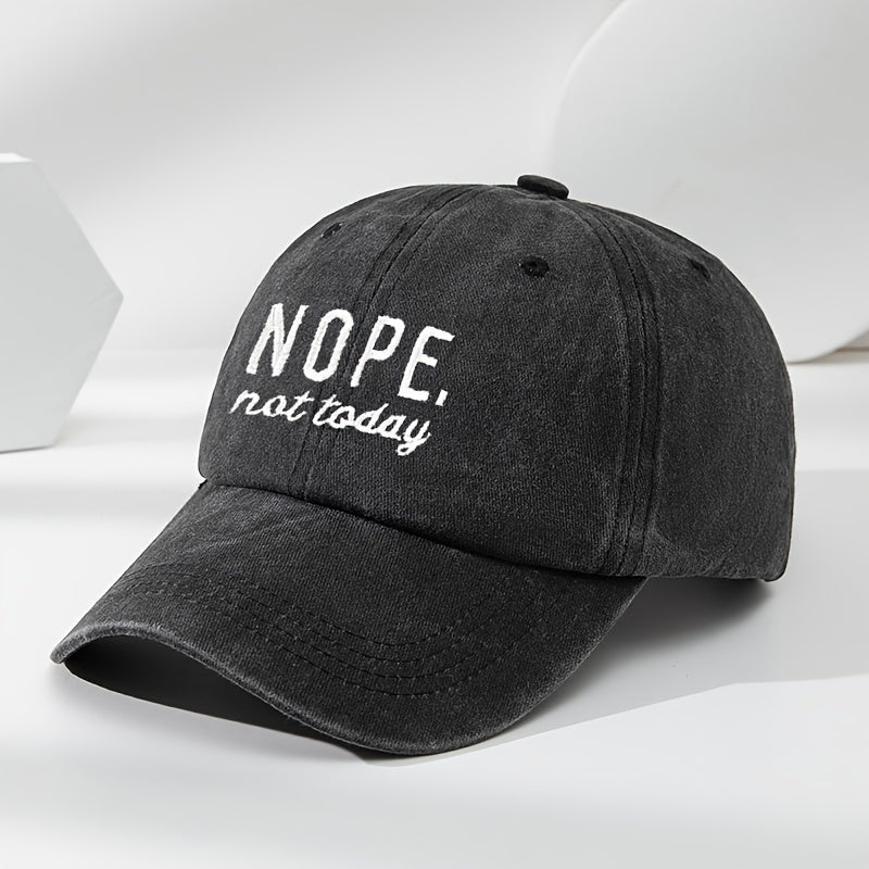 ONPE High-Quality Embroidered Baseball Cap Washed Vintage Distressed Duckbill Cap Adjustable Circumference Soft Top Comfortable Sun Hat
