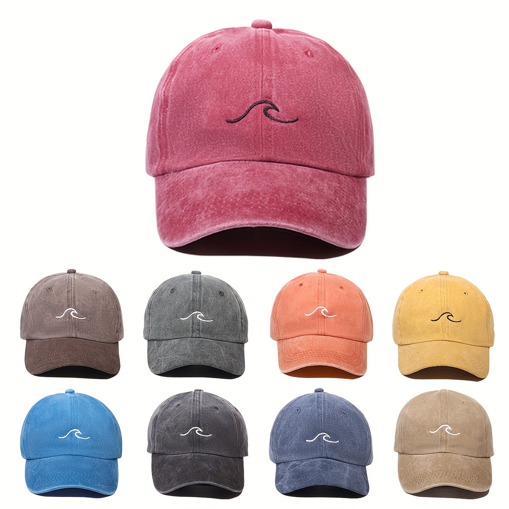 Unisex Embroidered Flame Baseball Cap - Adjustable Breathable Sun Hat for Outdoor Sports & Camping, Retro Streetwear Style, Multi-Color Options (Hand Wash Only)