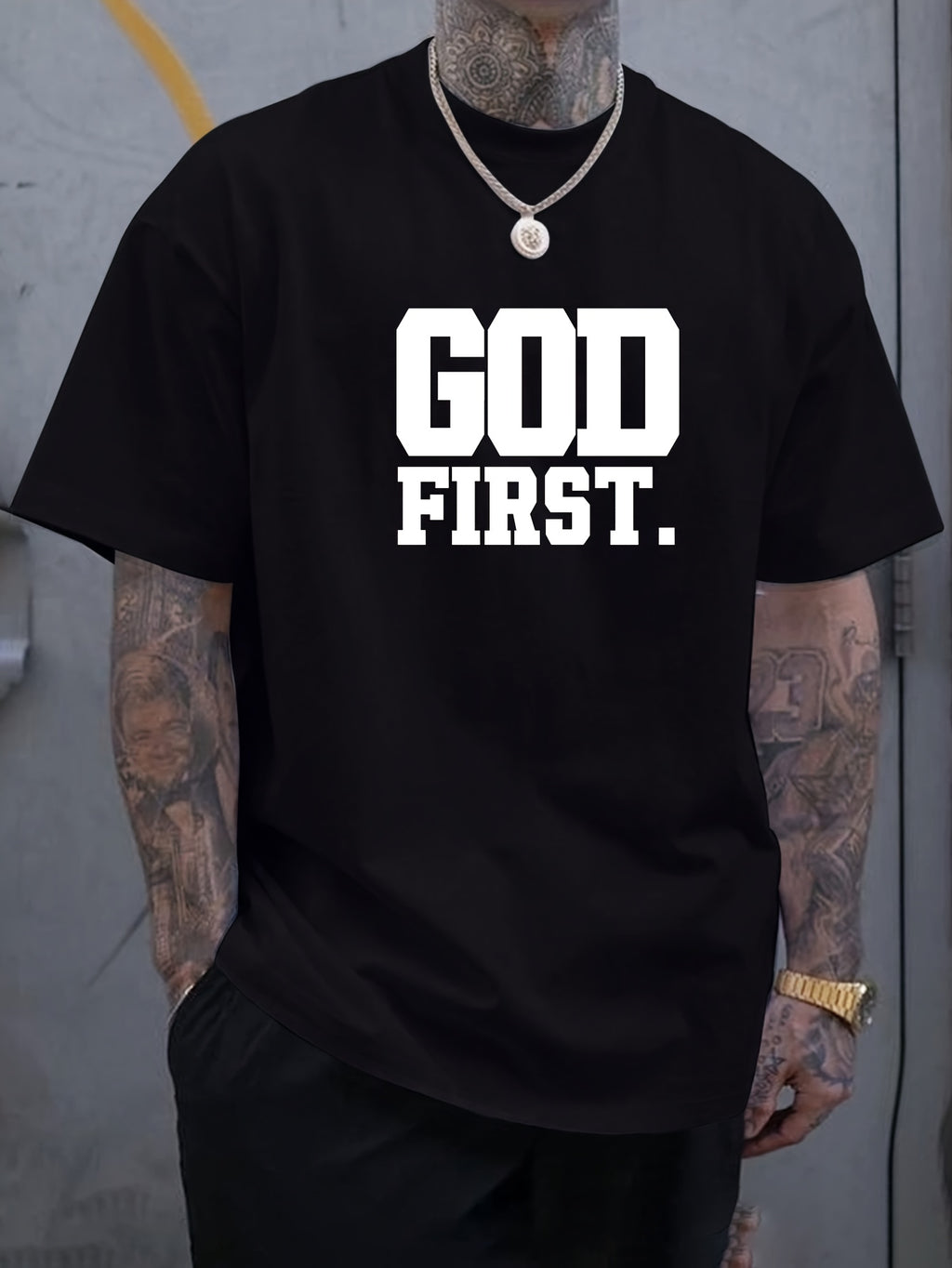 Men's Short-Sleeve T-Shirt Base Layer, Versatile Top, Half-Sleeve T-Shirt, Summer Men's Clothing, PLUS SIZE