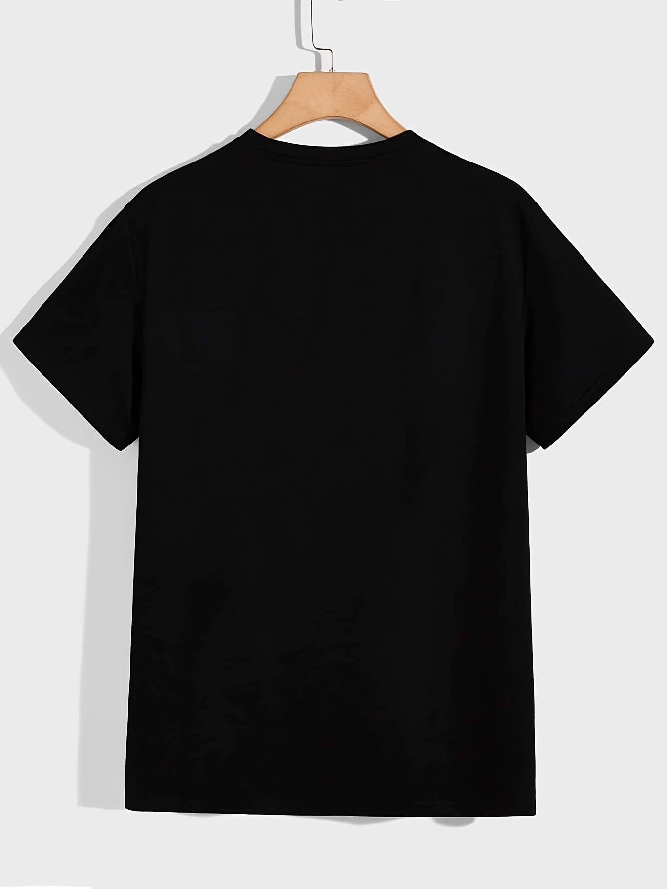 Cartoon Warrior Pattern T-shirt, Men's Casual Stretch Round Neck T-shirt For Spring Summer