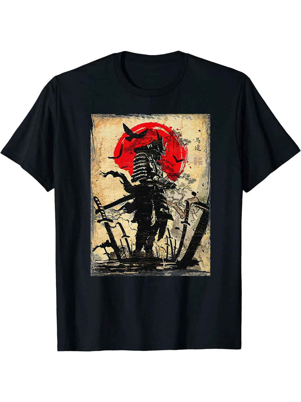 Cartoon Warrior Pattern T-shirt, Men's Casual Stretch Round Neck T-shirt For Spring Summer