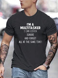 Men Slogan Graphic Tee