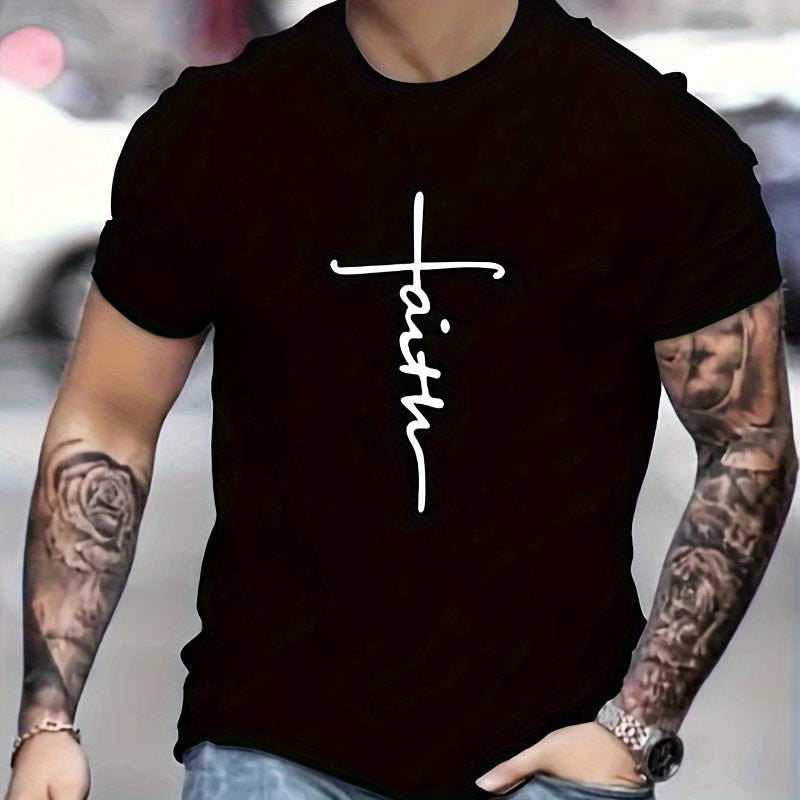 Bring Your Style to Life with The 'Faith' Unique Iron-On Transfer Stickers - Adds a Dash of Handsome Quirkiness to Your Look-- Clothing T-Shirt Mask Jeans Backpack