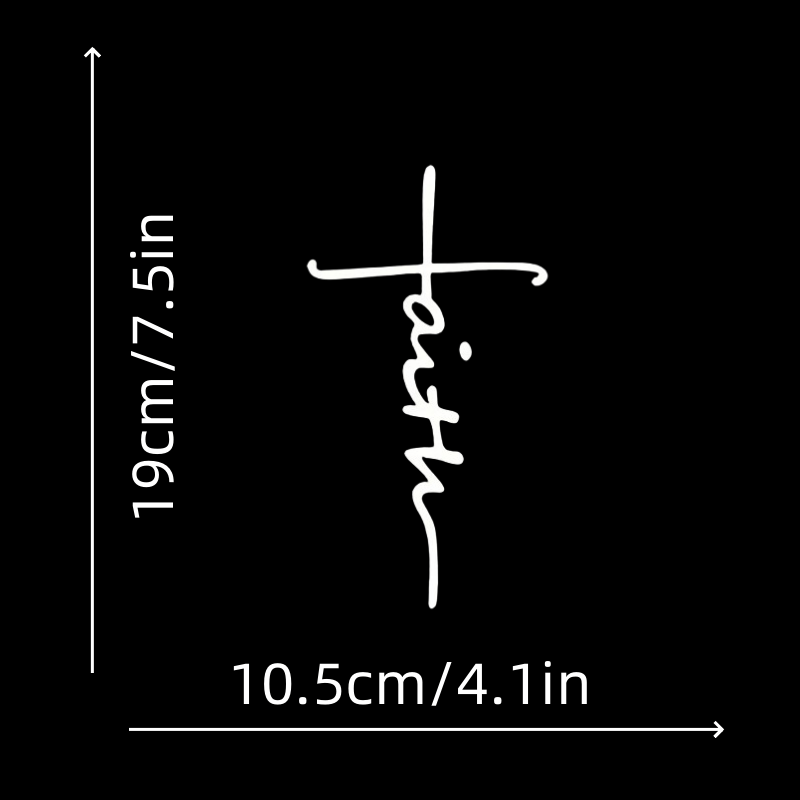 Bring Your Style to Life with The 'Faith' Unique Iron-On Transfer Stickers - Adds a Dash of Handsome Quirkiness to Your Look-- Clothing T-Shirt Mask Jeans Backpack