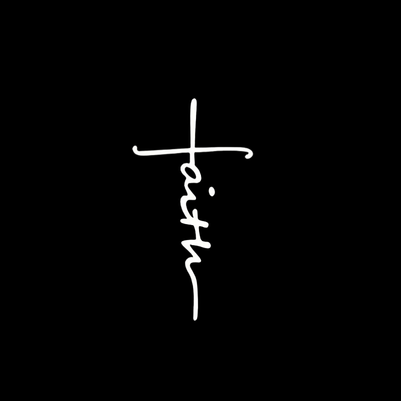 Bring Your Style to Life with The 'Faith' Unique Iron-On Transfer Stickers - Adds a Dash of Handsome Quirkiness to Your Look-- Clothing T-Shirt Mask Jeans Backpack