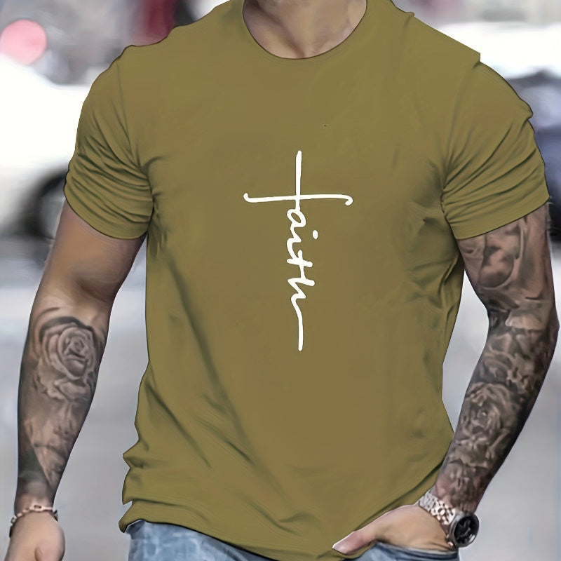 Bring Your Style to Life with The 'Faith' Unique Iron-On Transfer Stickers - Adds a Dash of Handsome Quirkiness to Your Look-- Clothing T-Shirt Mask Jeans Backpack