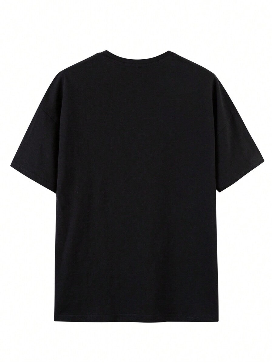 Men Slogan Graphic Tee