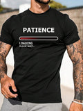 Men's Casual Letter Print Round Neck Short Sleeve T-Shirt