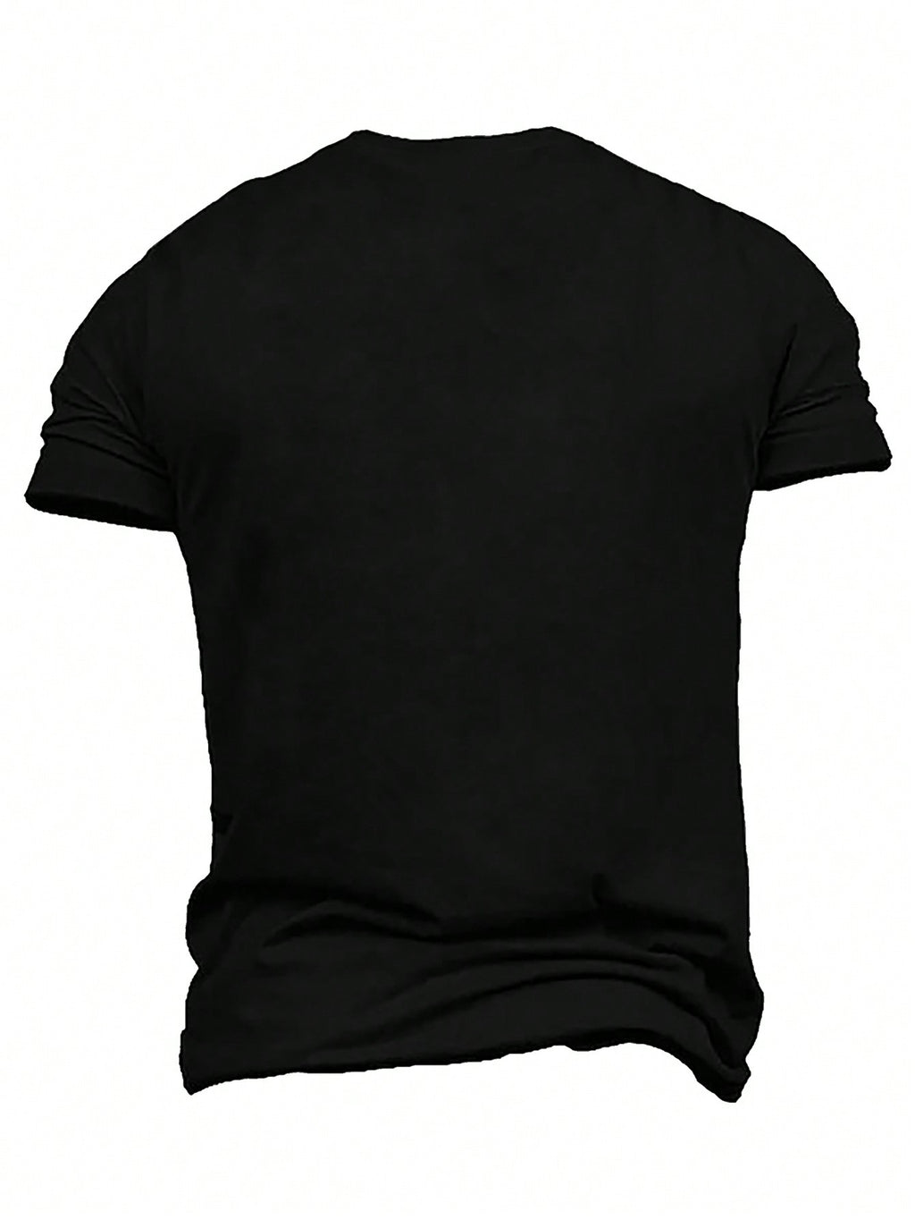 Men Plus Size Slogan Printed Round Neck Short Sleeve Casual T-Shirt, Summer