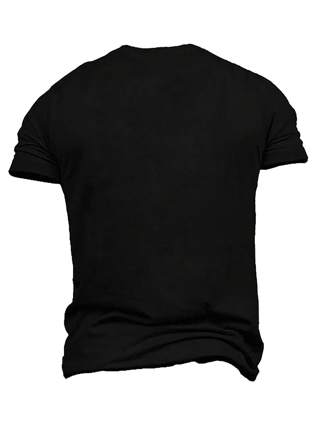 Men Plus Size Slogan Printed Round Neck Short Sleeve Casual T-Shirt, Summer