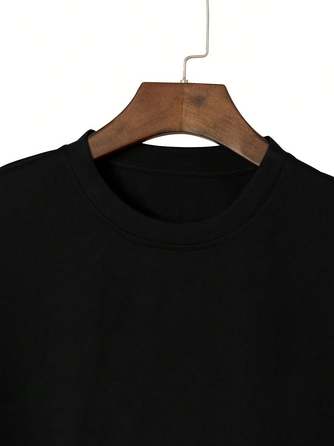 Men Plus Size Slogan Printed Round Neck Short Sleeve Casual T-Shirt, Summer