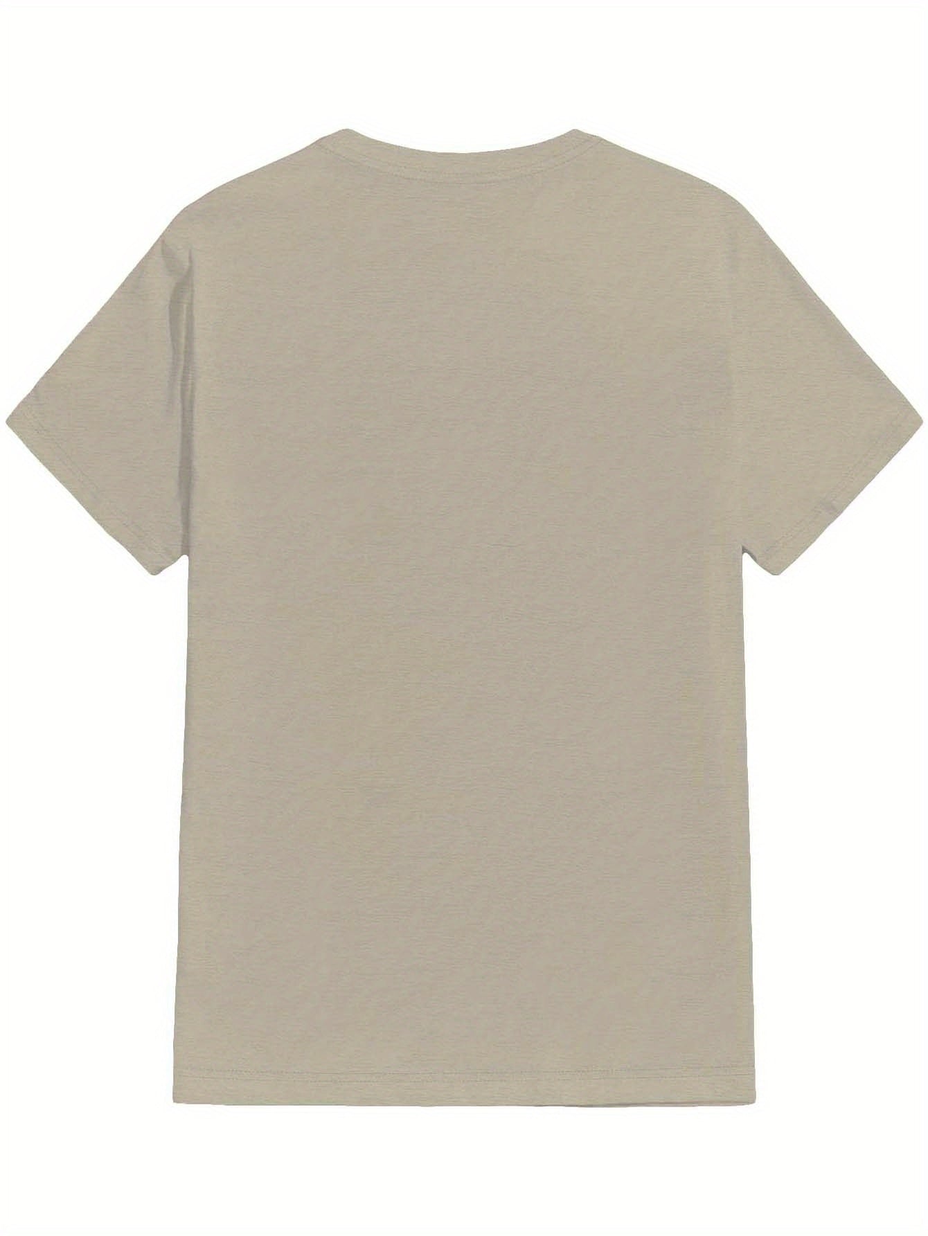 Plus Size Men's Summer T-shirt, Relaxation Serene Fishing Graphic Print Short Sleeve Tees Trend Casual Tops For Daily Life, Big & Tall