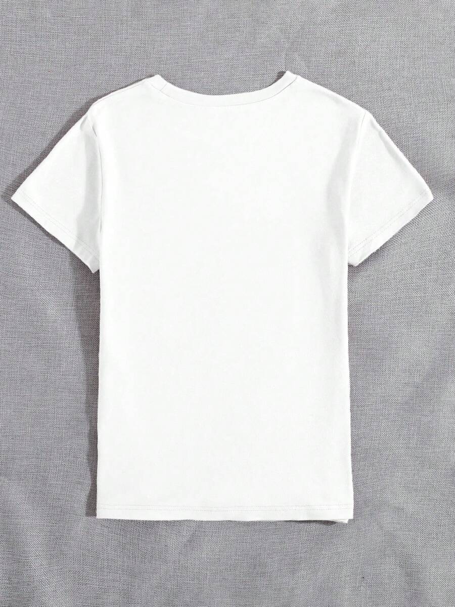 INAWLY Paris Landscape Outline Women's T-Shirt, Cool Parisian Art Print With Round Neck Short Sleeve Casual Tee Graphic Tees Women Tops