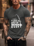 Men's Summer Slogan Print Round Neck Short Sleeve Casual T-Shirt