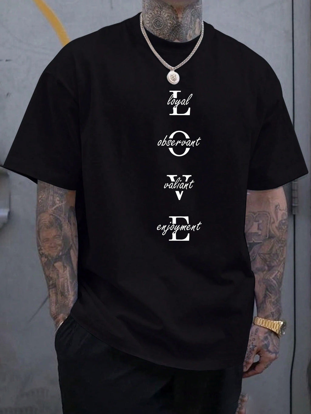Men's Vintage-Inspired Fashion T-Shirt with Geometric Lettering, Knit Polyester Blend, Regular Fit, Crew Neck, Short Sleeve, Weekend Casual - Summer Sports Tee with Slight Stretch