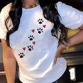 Cute Dog Paw And Heart-Shaped Iron-On Patch Appliques, Suitable for Clothing, Jeans, Backpacks, Etc. - Washable, Made of