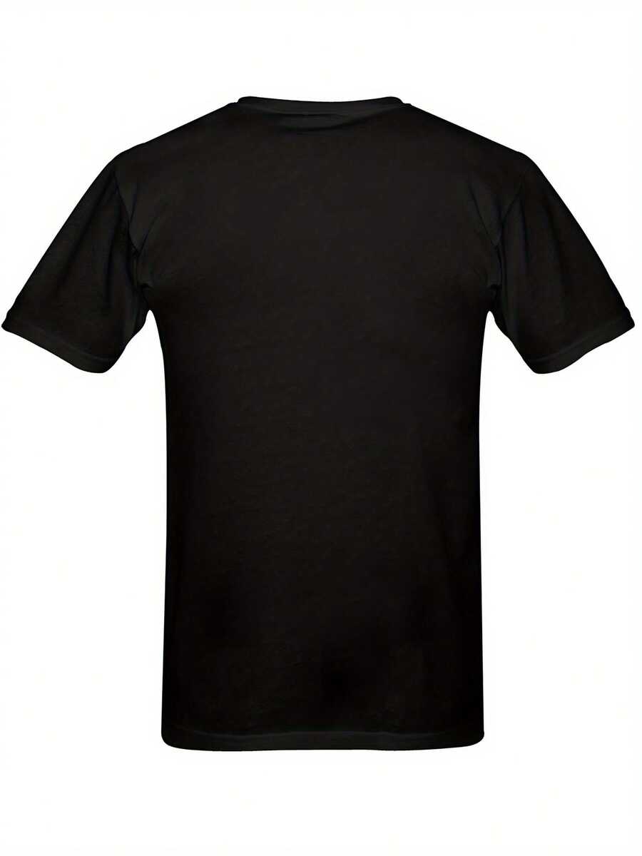 Aircraft Classic Pattern Men's Short Sleeve Printed T-Shirt, Outdoor Casual T-Shirt Men's Sports Short Sleeve, Round Neck Comfortable T-Shirt Men's Top, Fashion Retro Men's Cotton Short Sleeve, Conventional Version Of The Top, Daily Wear