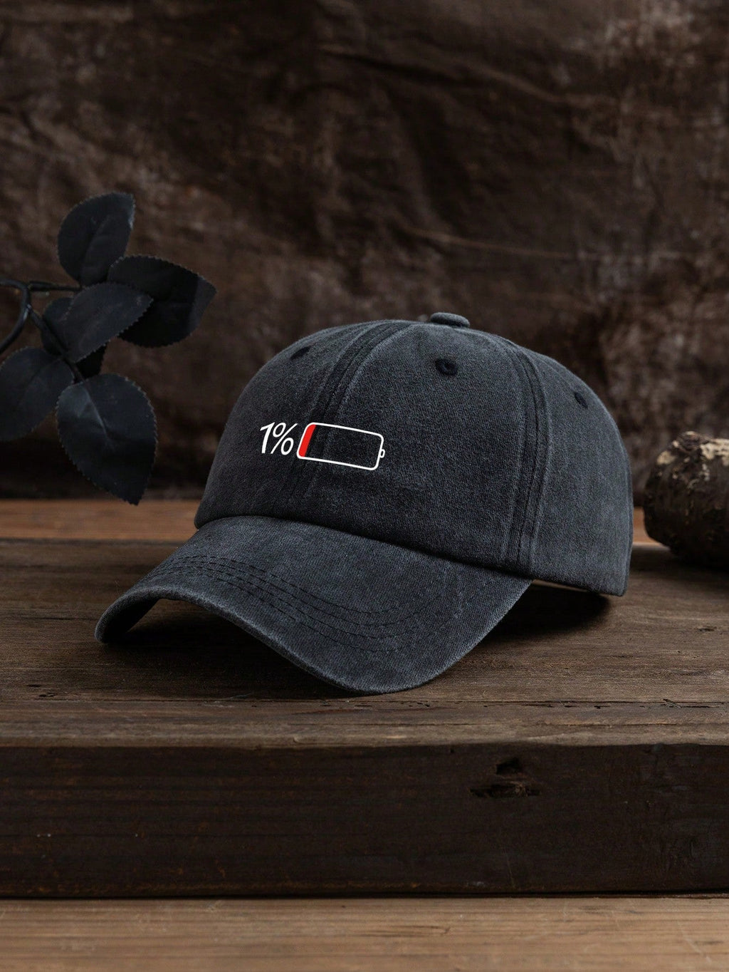 Men Battery Print Baseball Cap For Daily Life And Outdoor Casual