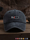 Men Battery Print Baseball Cap For Daily Life And Outdoor Casual