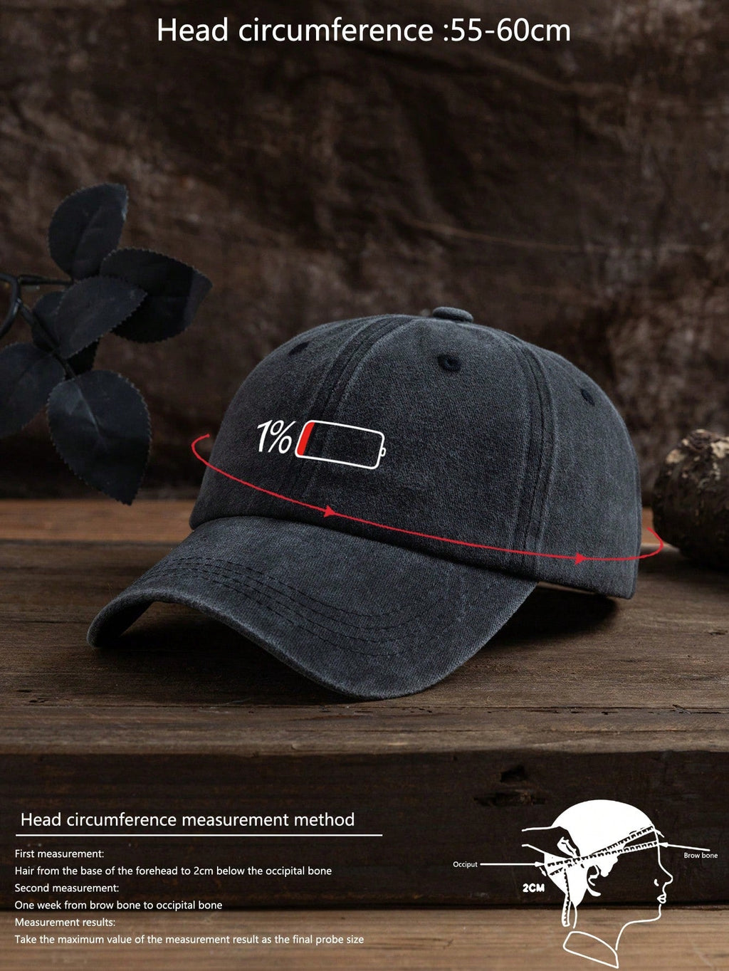 Men Battery Print Baseball Cap For Daily Life And Outdoor Casual