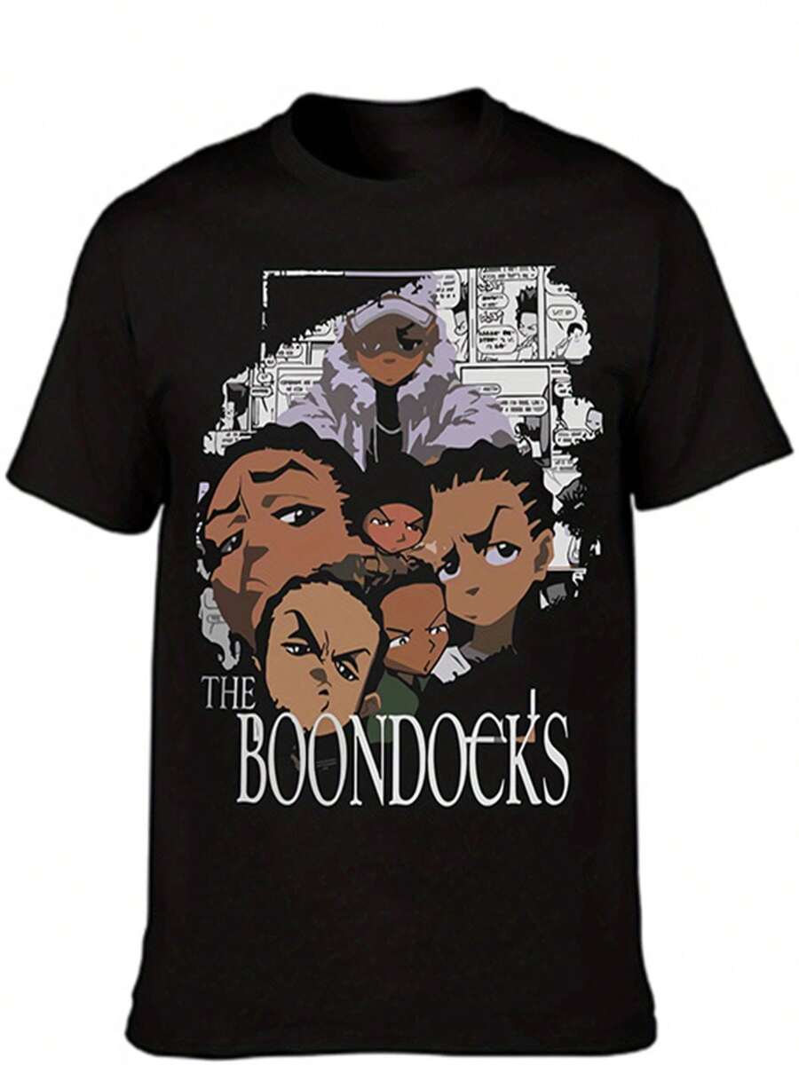 The Boondocks - Themed Unisex Funny Round Neck 100% Cotton T - Shirt