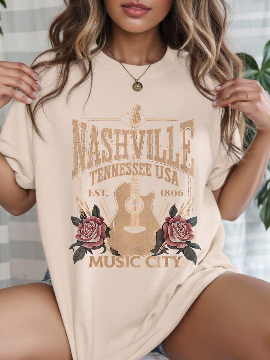Women's Casual Short Sleeve Round Neck T-Shirt