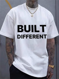 Men's T-Shirt, Classic Graphic T-Shirt, Soft And Comfortable T-Shirts For Men, Script Logo, 180g, 100% Cotton