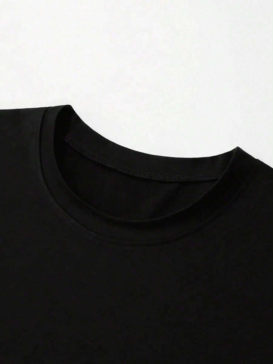 Men T-Shirt With Flame & ROCAWEAR Logo Print - Breathable Knit Fabric, Regular Fit Round Neck Short Sleeve Casual & Athletic Wear, Machine Washable For Travel & Daily Use, Travel Clothing, Comfortable Fit Shirt