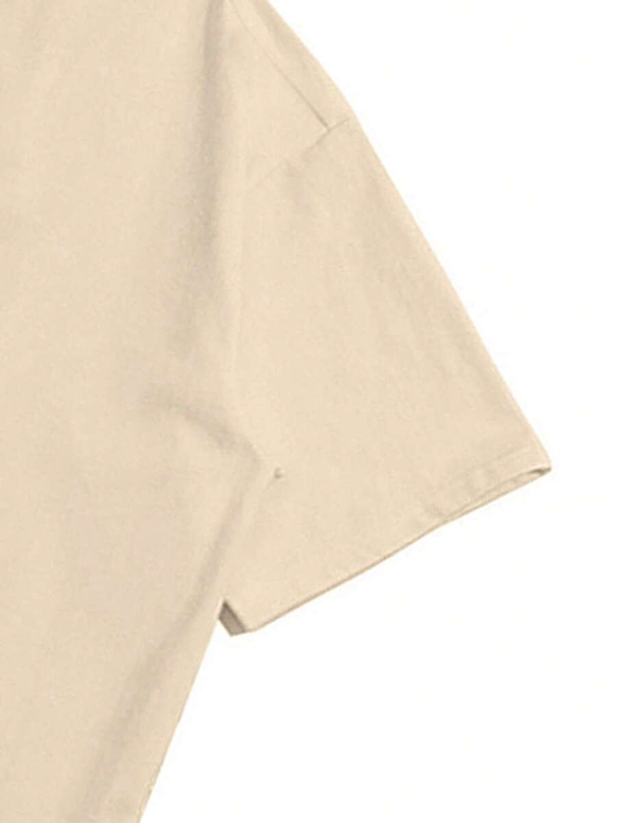 Men's Minimalist Printed Short Sleeve T-Shirt, Comfortable & Breathable, Suitable For Summer, Leading Fashion