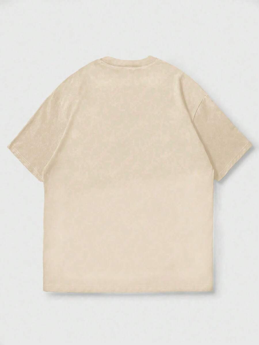 Men's Minimalist Printed Short Sleeve T-Shirt, Comfortable & Breathable, Suitable For Summer, Leading Fashion