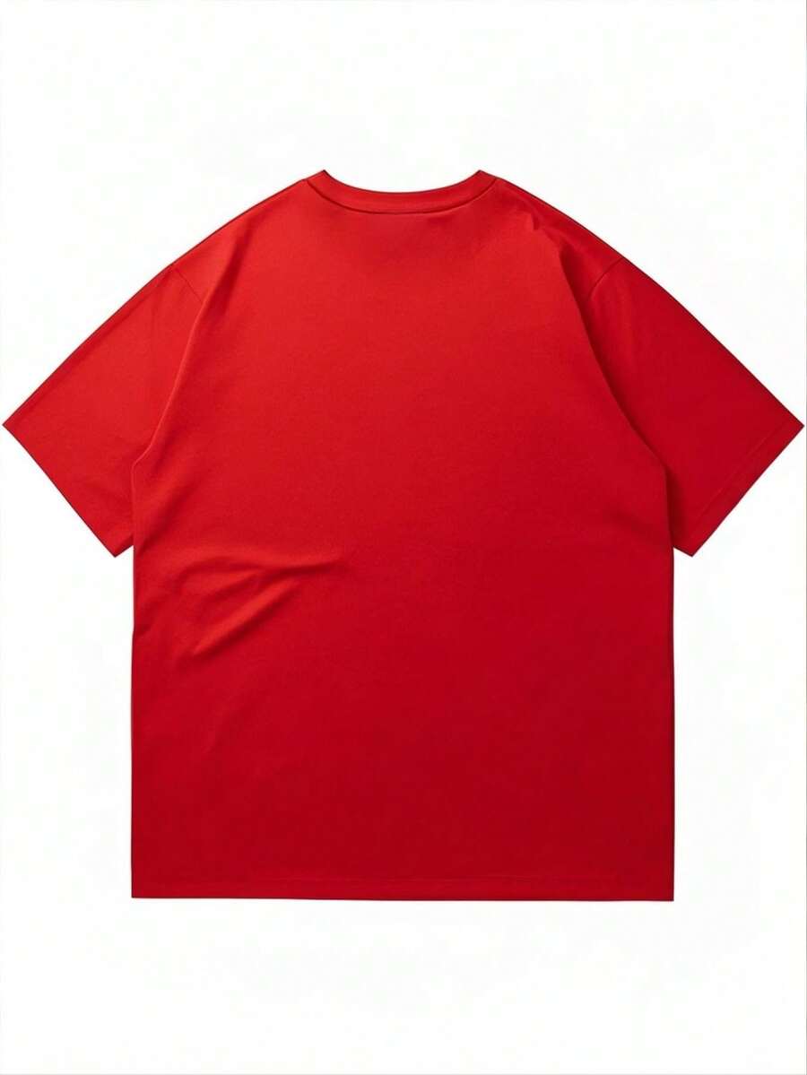 Men's T-Shirt, Classic Graphic T-Shirt, Soft And Comfortable T-Shirts For Men, Script Logo, 180g, 100% Cotton