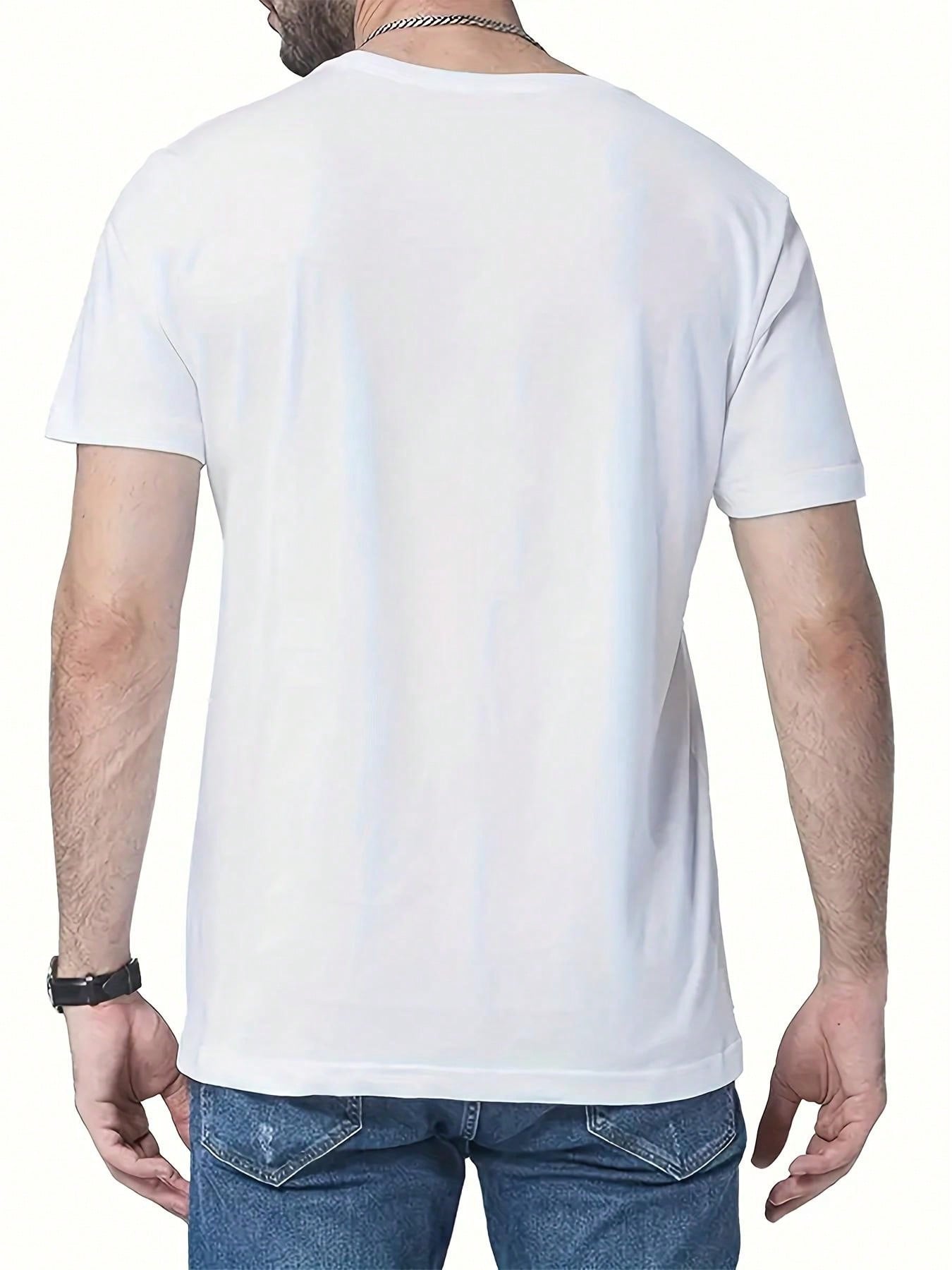 Men'S Short-Sleeve T-Shirt With Love Letter LEGEND Print Comfortable And Casual Featuring A Stretchy Neckline Suitable For Outdoor Activities For Men