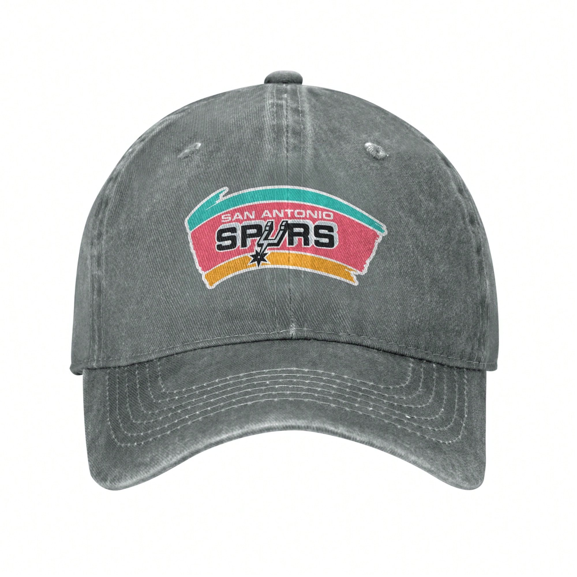 San Antonio Spurs Logo 1989 Vintage Washed Distressed Cotton Dad Hat Baseball Cap Adjustable Unisex Style Headwear