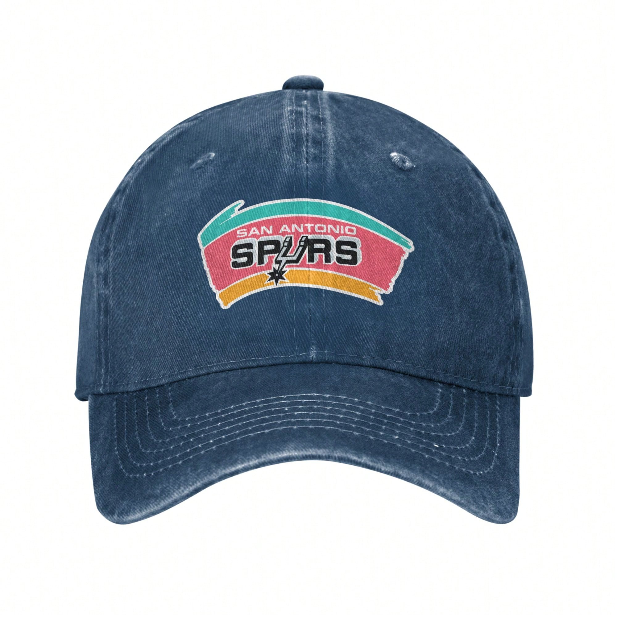 San Antonio Spurs Logo 1989 Vintage Washed Distressed Cotton Dad Hat Baseball Cap Adjustable Unisex Style Headwear