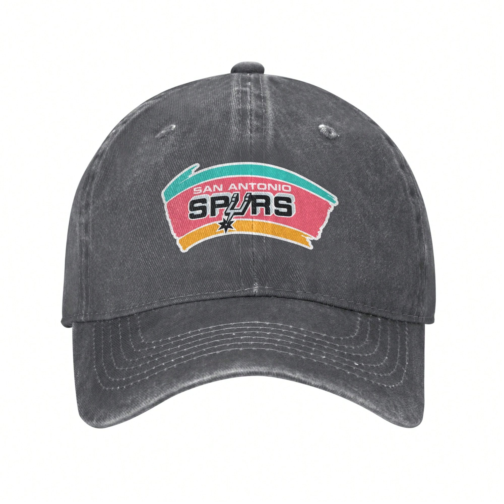 San Antonio Spurs Logo 1989 Vintage Washed Distressed Cotton Dad Hat Baseball Cap Adjustable Unisex Style Headwear