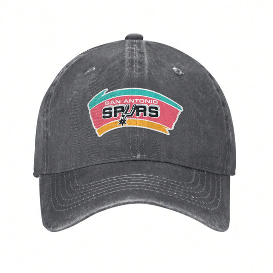 San Antonio Spurs Logo 1989 Vintage Washed Distressed Cotton Dad Hat Baseball Cap Adjustable Unisex Style Headwear