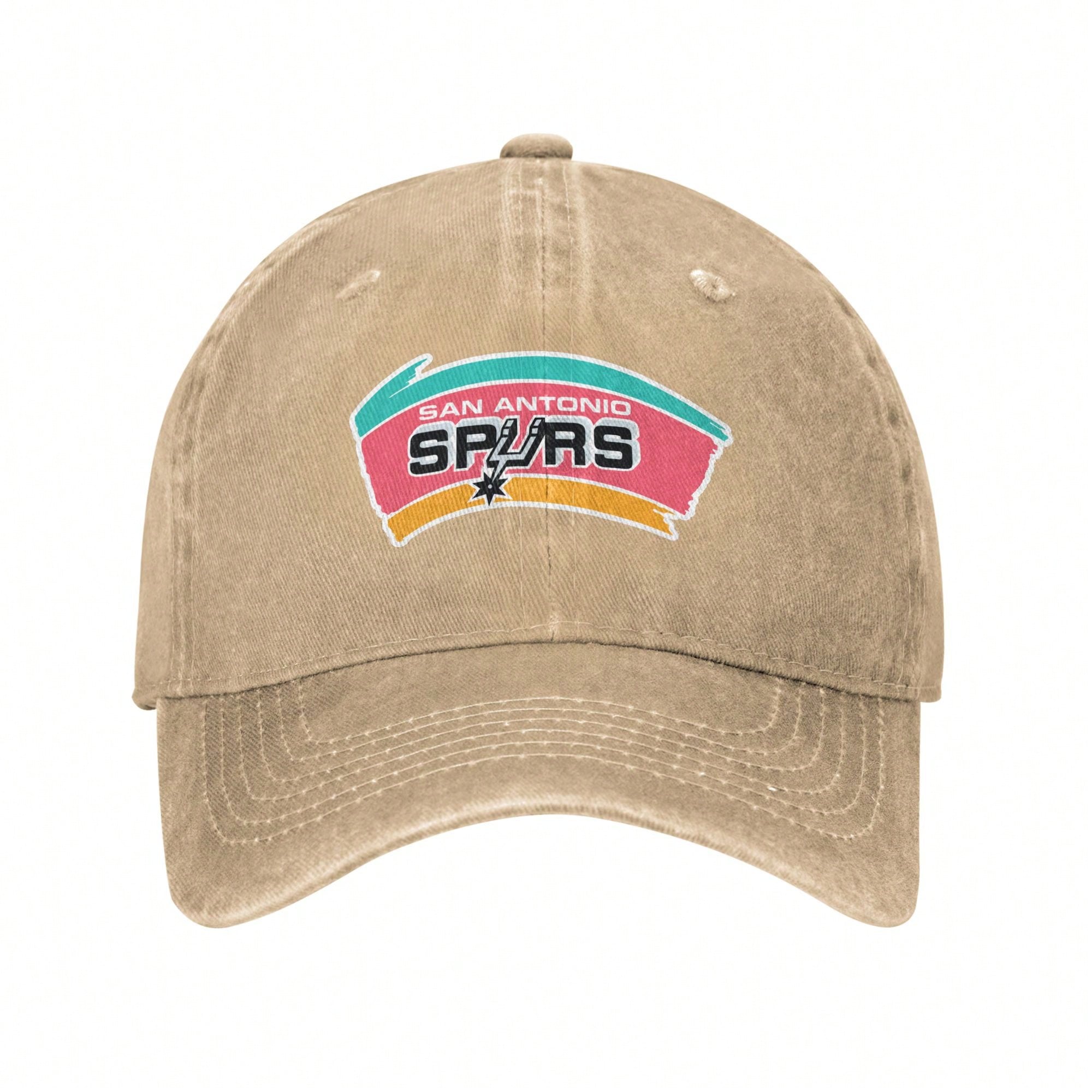 San Antonio Spurs Logo 1989 Vintage Washed Distressed Cotton Dad Hat Baseball Cap Adjustable Unisex Style Headwear