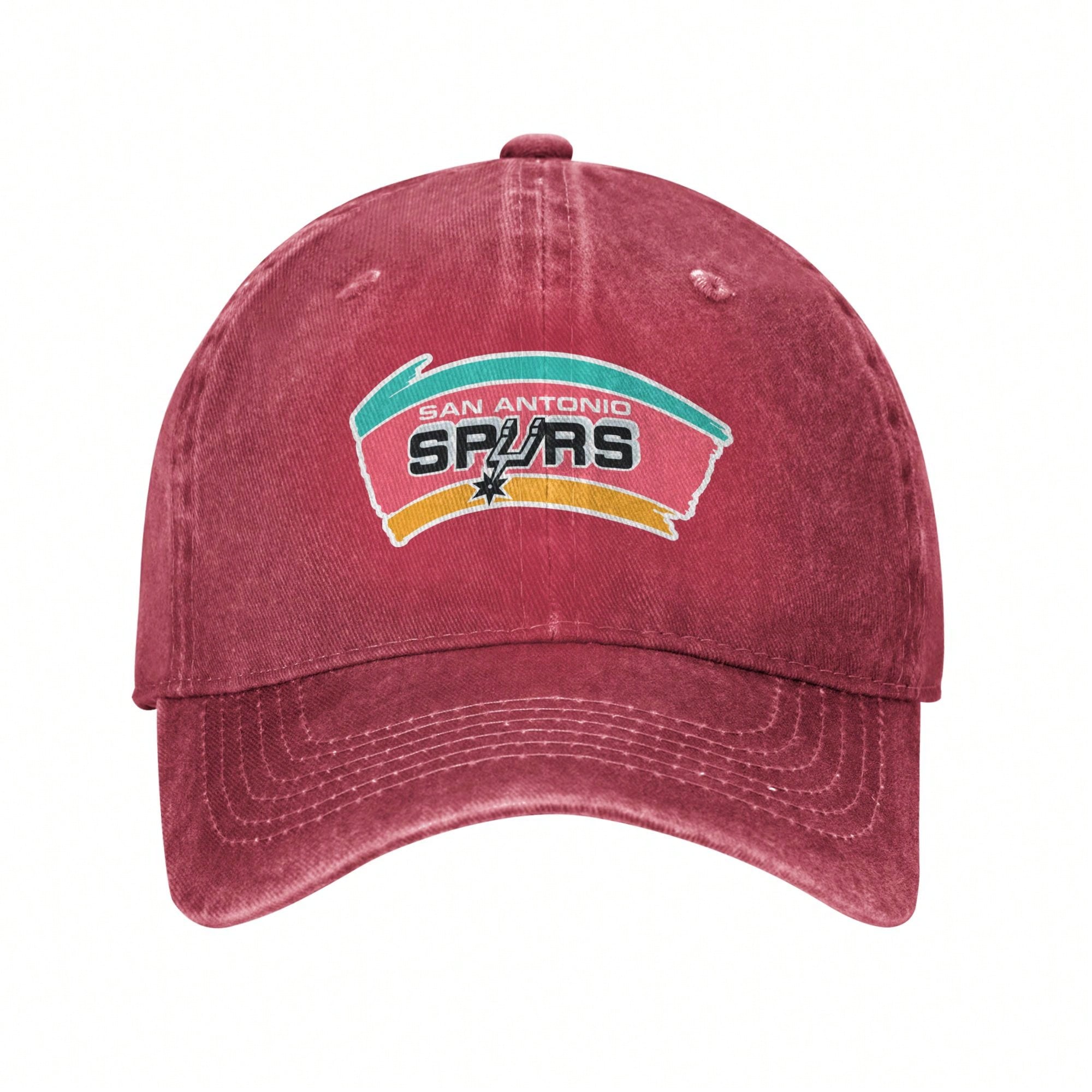 San Antonio Spurs Logo 1989 Vintage Washed Distressed Cotton Dad Hat Baseball Cap Adjustable Unisex Style Headwear