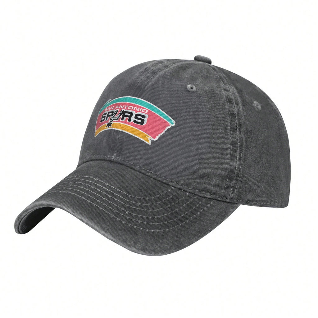 San Antonio Spurs Logo 1989 Vintage Washed Distressed Cotton Dad Hat Baseball Cap Adjustable Unisex Style Headwear