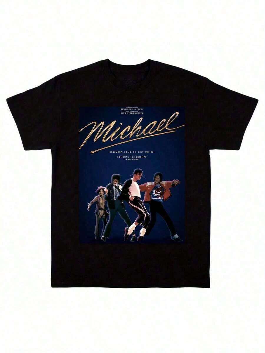 Summer Outfits For Women Classic Michael Jacksons King Of Pops T-Shirt,Men Fashion Rock T-Shirt,100% Cotton T-Shirt,Suitable Gift For Fans,Perfect & Holiday Gift For Men And Women Graphic Tee, Music,MICHAEL JACKSONS V4 TEE Vintage Graphic 90s Tee, Hip Hop
