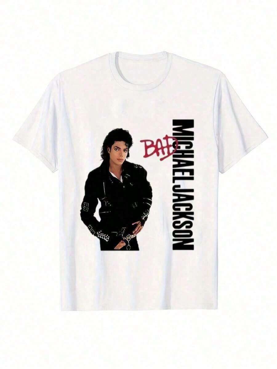 Summer Outfits For Women Classic Michael Jacksons King Of Pops T-Shirt,Men Fashion Rock T-Shirt,100% Cotton T-Shirt,Suitable Gift For Fans,Perfect & Holiday Gift For Men And Women Graphic Tee, Music,MICHAEL JACKSONS V4 TEE Vintage Graphic 90s Tee, Hip Hop