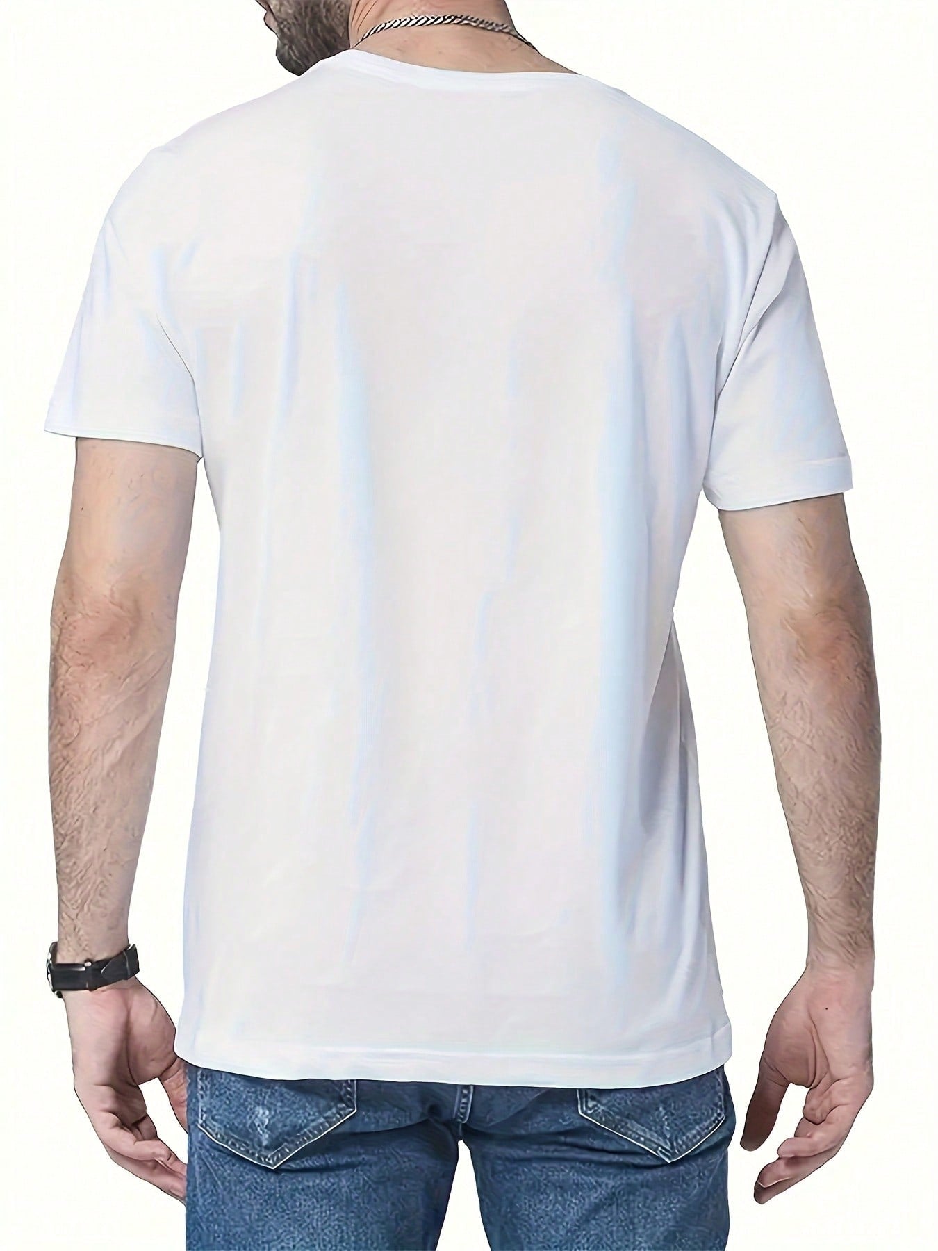 Graphic T-Shirt For Men - Casual White Short Sleeve T-Shirt With Woody And Buzz Print, Loose Fit For Summer And Parties, Round Neck, Comfortable Fabric, Ideal For Event Attendants