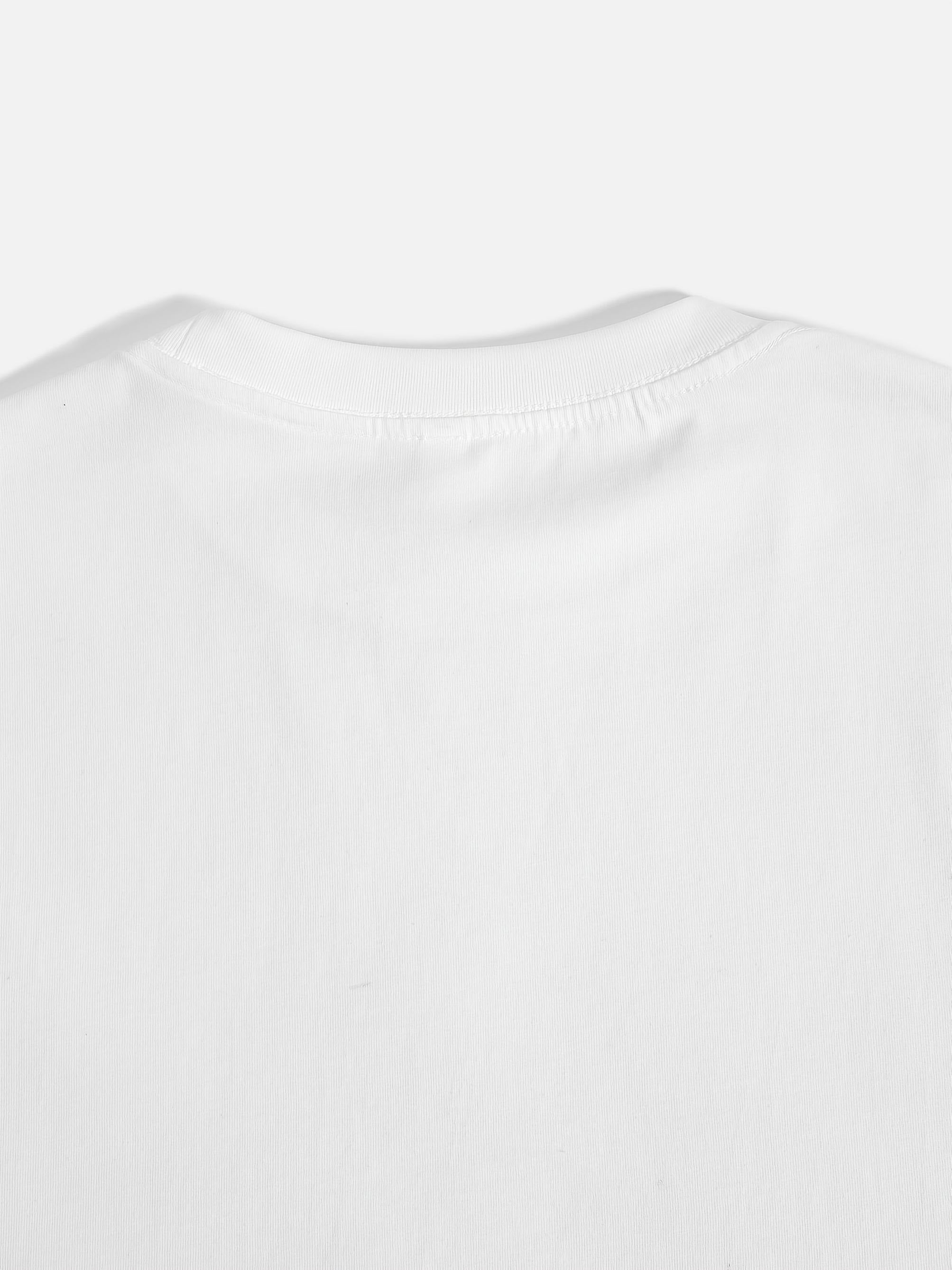 Pure - Cotton White T - shirt for Men: Simple and Bold Smiling Face Design