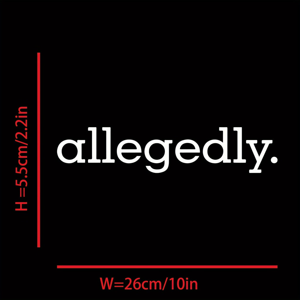 Allegedly Heat Transfer Sticker, DIY Iron-On Clothing Supplies & Appliques for Clothes, T-Shirt Making, Pillow Decorating