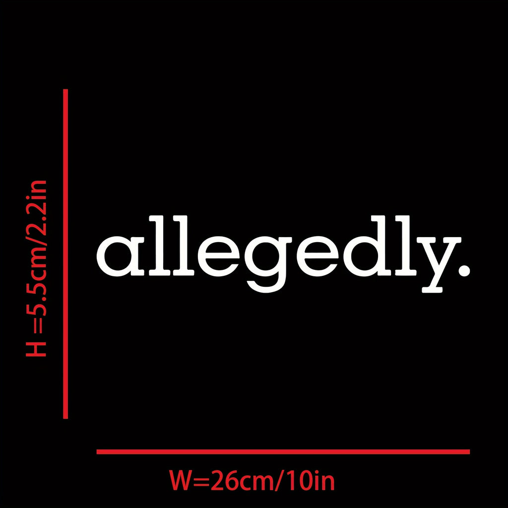 Allegedly Heat Transfer Sticker, DIY Iron-On Clothing Supplies & Appliques for Clothes, T-Shirt Making, Pillow Decorating