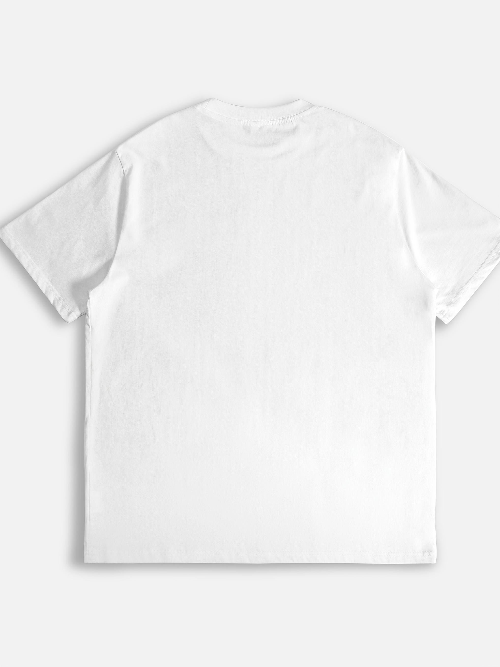 Pure - Cotton White T - shirt for Men: Simple and Bold Smiling Face Design